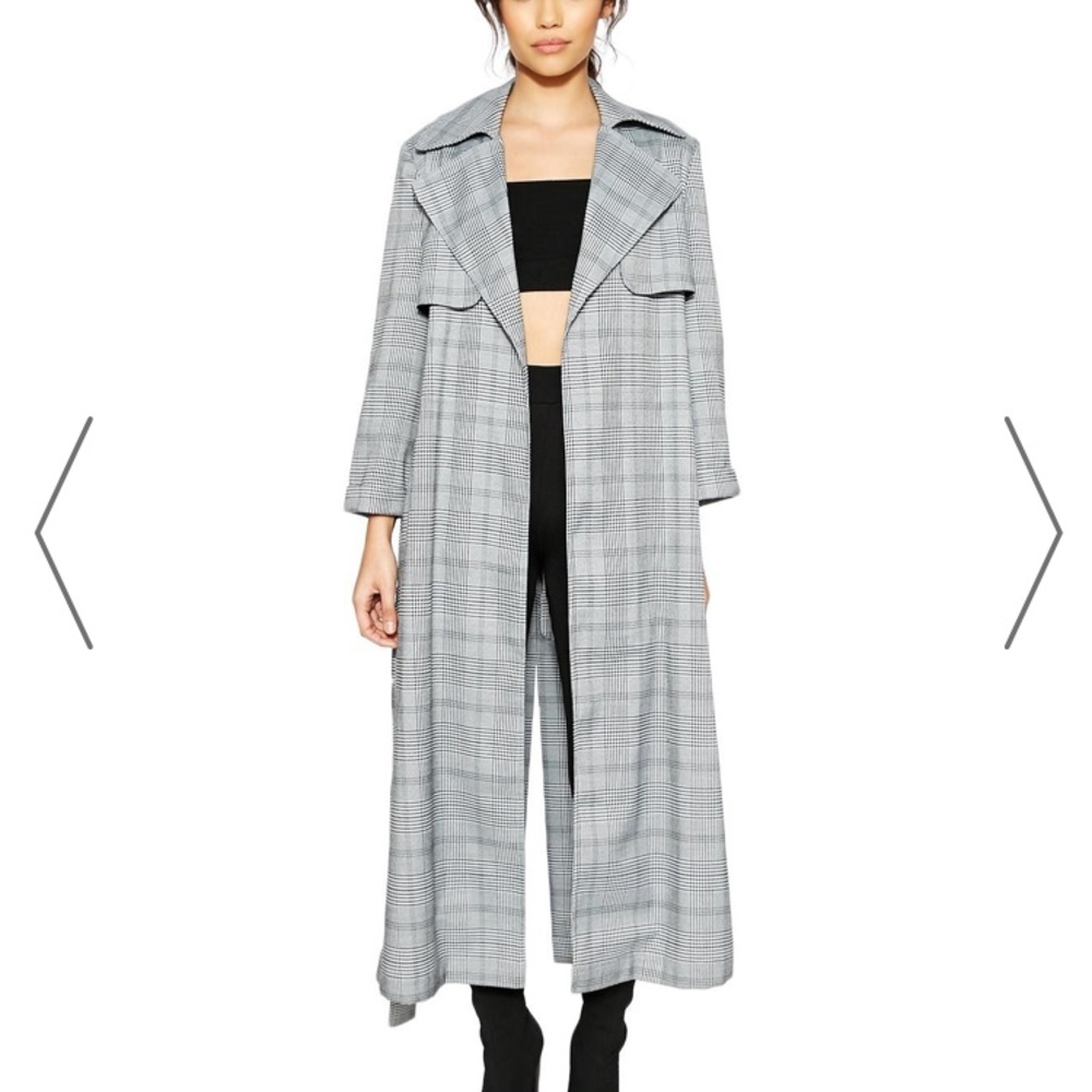 COPY - Plaid duster/ houndstooth